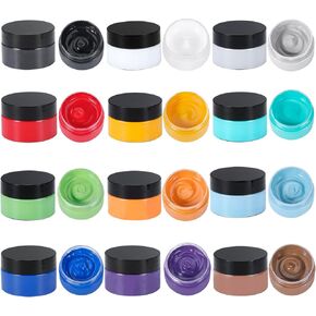 Chalk Paste Paint Set Fabric Silk Screen Printing Stencils Paste Ink Paint for Wood, T-Shirt,Fabric, Cup, Chalkboard DIY Home Decor for 12 Colors,Fashion Model