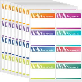 Hello Name Tags, Modern Style Labels, 3.5" x 2.25", Hello Stickers for Conferences, Parties, Removable from Clothing, Permanent Adhesion to Other Surfaces, by Better Office Products (504 Pack)