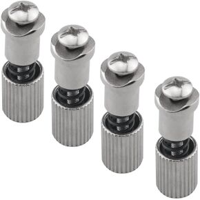 4PCS Stainless Steels Spring Loaded Foot Clamp Sewing Machine Needle Presser 32x10mm/1.26x0.39in Quick Change Screw Clamp Quick Change Presser Foot Device Screw Clamp Adjustable