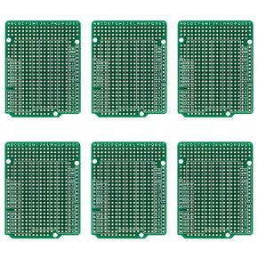 لوحة النماذج الأولية QEBIDUM، لوحة النموذج PCB، Protoboard مزدوجة الجوانب مثقوبة 2.54 مم درجة لحام لوحة الخبز، لوحات Perma Proto لمشاريع Arduino UNO R3 Shield DIY الإلكترونية (10)