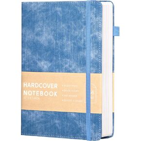 CAGIE Lined Journal Notebook, 256 Pages Leather Journals for Men Women, 100 GSM Smooth Paper Hardcover Journal for Writing, Travel, Work and Office, Portable Size 5.7 x 8.3 Inch