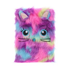 ZGMYC Kids Colorful Plush Diary Journal Glitter Unicorn Notebook Writing Planner for School Office Supplies, 160 Pages