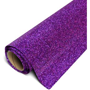 Siser Glitter HTV 11.8"x10ft Roll - Iron on Heat Transfer Vinyl (Purple)