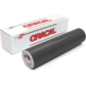 Oracal 651 Glossy Vinyl Roll 12 Inches by 150 Feet - Dark Grey