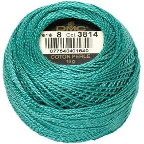 DMC 116 8-3814 Pearl Cotton Thread Balls, Aquamarine, Size 8