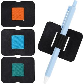 Pen Holder for Notebook 4 PCS Self-Adhesive Leather Pen Loops Holder Set Elastic Journal Pen Holder Ultra-Thin Pencil Elastic Loops Pen Loops Designed for Notebooks, Calendars, School Planners