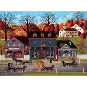 Buffalo Games - Charles Wysocki - Valley Farm Street - 1000 Piece Jigsaw Puzzle for Adults Challenging Puzzle Perfect for Game Nights - Finished Puzzle Size is 26.75 x 19.75