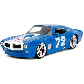 Big Time Muscle Chevron 1:24 1972 Pontiac Firebird Die-Cast Car, Toys for Kids and Adults(Blue)