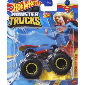 Hot Wheels Monster Trucks Super Girl with Crushable Car 1:64 Scale