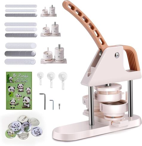 GAOMON Button Maker, 1/1.25/2.28 inch(25/32/58mm) 3-in-1 Pin Maker, Ergonomic Arc Handle Punch Press Kit, Button Maker Machine with Free 300pcs Button Parts, Pictures, Circle Cutter, Magic Book in Saudi Arabia