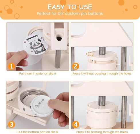 GAOMON Button Maker, 1/1.25/2.28 inch(25/32/58mm) 3-in-1 Pin Maker, Ergonomic Arc Handle Punch Press Kit, Button Maker Machine with Free 300pcs Button Parts, Pictures, Circle Cutter, Magic Book in Saudi Arabia