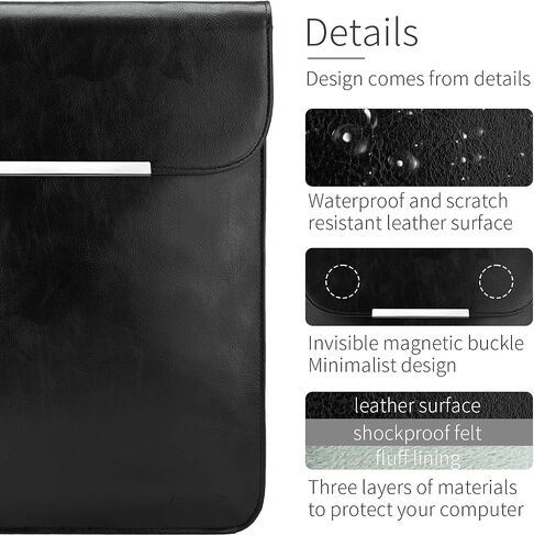 Laptop Sleeves (Grey(Leather), 15-16inch) in Kuwait