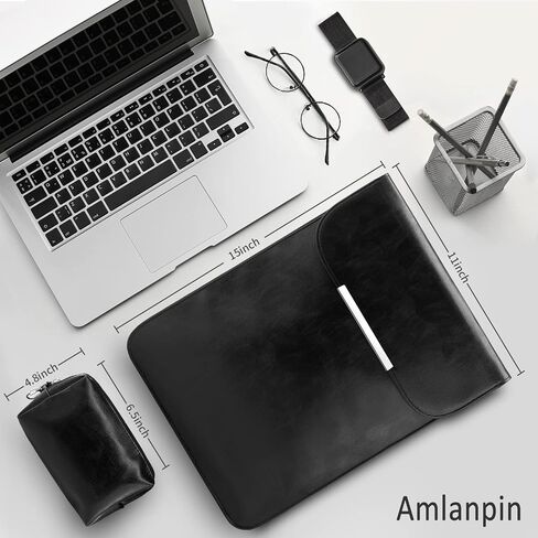 Laptop Sleeves (Grey(Leather), 15-16inch) in Kuwait