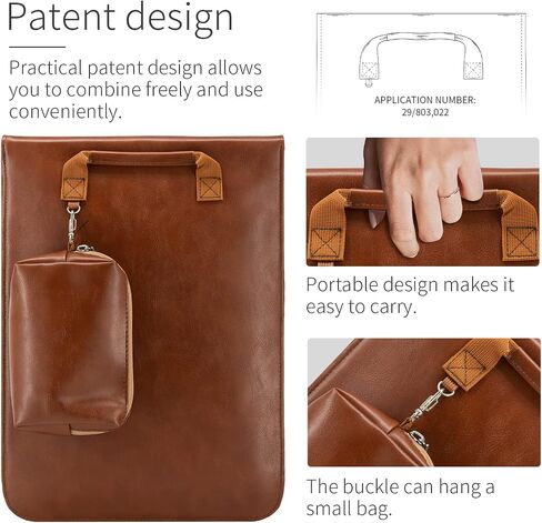 Laptop Sleeves (Grey(Leather), 15-16inch) in Kuwait