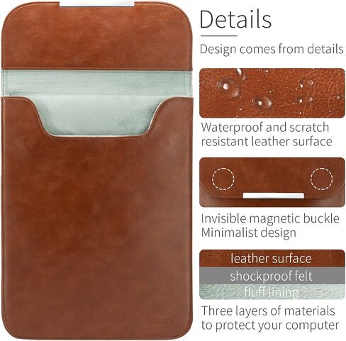 Laptop Sleeves (Grey(Leather), 15-16inch) in Kuwait