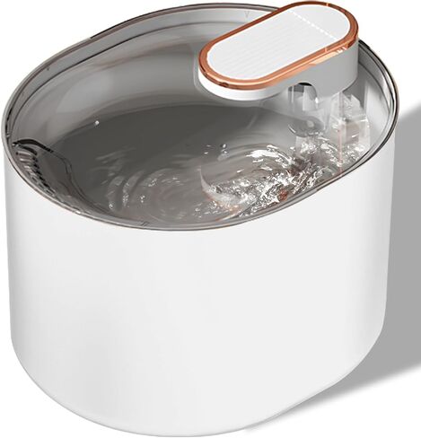 Cat Water Fountain, 3L/100oz Automatic Pet Water Dispenser with Ultra Quiet Pump Activated Carbon Filters Light for Water Shortage Alert Inside Water Bowl for Multiple Pets Cats Dogs Drinking in Saudi Arabia