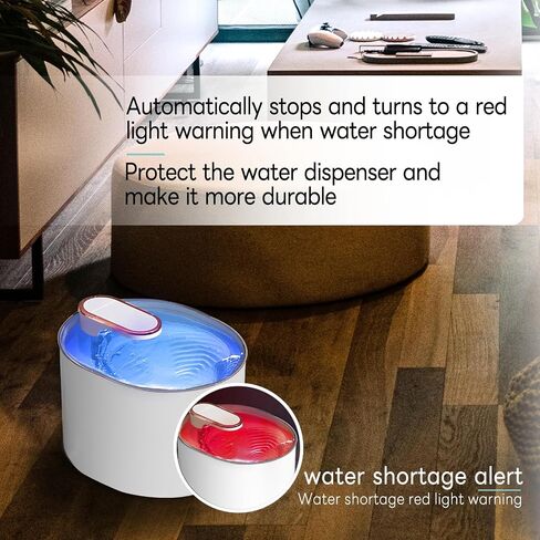 Cat Water Fountain, 3L/100oz Automatic Pet Water Dispenser with Ultra Quiet Pump Activated Carbon Filters Light for Water Shortage Alert Inside Water Bowl for Multiple Pets Cats Dogs Drinking in Saudi Arabia