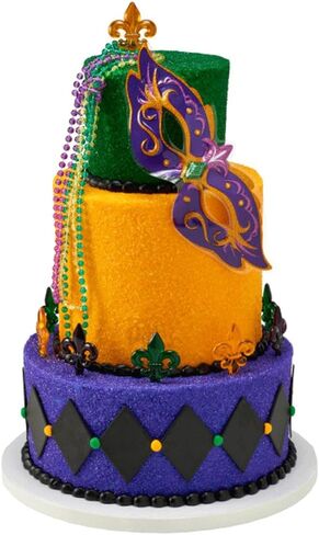 DECOPAC Mardis Gras Fleur De Lis Translucent Cupcake Picks - 24 pc in Saudi Arabia