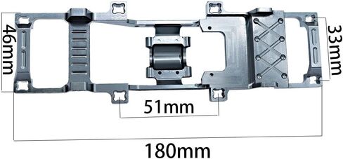 Full Metal Chassis Frame for FMS 1/24 Power Wagon FCX24 RC Crawler Car Model Upgrade Part (Titanium) in Kuwait