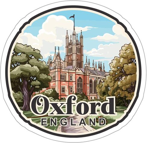 Oxford England Sticker Travel Outdoors Decal Vinyl Small Waterproof for Water Bottle Mug Passport Book Scrapbook Notebook Laptop Tumbler Skateboard Computer Phone Size 4" Funny Gift ID44990 in Saudi Arabia