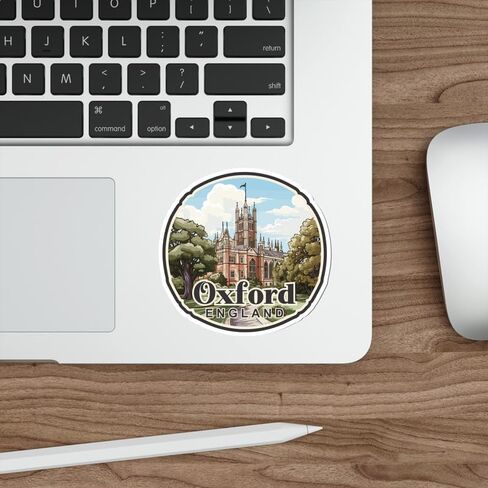Oxford England Sticker Travel Outdoors Decal Vinyl Small Waterproof for Water Bottle Mug Passport Book Scrapbook Notebook Laptop Tumbler Skateboard Computer Phone Size 4" Funny Gift ID44990 in Saudi Arabia