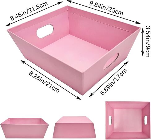 Basket For Gifts Empty, 5 PCS Sturdy Diy Bulk Gift Basket Kraft Market Tray Cardboard Basket With Handles, Gift Basket Kit Supplies Wrap To Fill For Holiday Birthday Christmas Valentines Thanksgiving in Kuwait