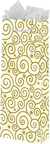 Designer Greetings Glitterwrap 13" Holiday Bottle Bags (Pack of 36 with Hang Tags) – Christmas Morning in Saudi Arabia