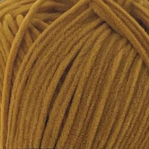 Suede Yarn - 50gr. / 1.76oz. - 160m. / 175 yds. - 100% Microfiber - (3) Light, Light Worsted, Dk Weight - Leather Look - Nubuck Yarn for Crochet & Knitting (12907 - Camel - 1 Skein) in Saudi Arabia