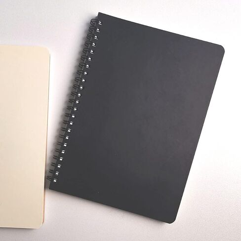 Spiral Notebook, 2Pack Large Spiral Journal Notebook, Wirebound Black Lined Notebook, Colleged Ruled Notebook, Thick Paper，10"x 7" in Saudi Arabia