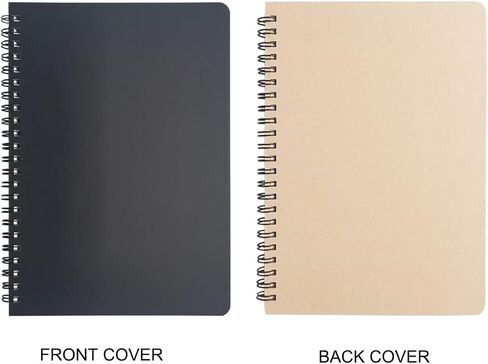 Spiral Notebook, 2Pack Large Spiral Journal Notebook, Wirebound Black Lined Notebook, Colleged Ruled Notebook, Thick Paper，10"x 7" in Saudi Arabia