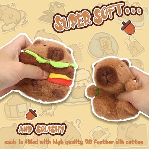 2 Pcs Capybara Plush Keychain Toy, Capybara Stuffed Animals, 7.3 Inch Capybara Plush Toy, Capybara Pendant for Backpack Birthday Gift in Kuwait
