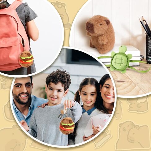 2 Pcs Capybara Plush Keychain Toy, Capybara Stuffed Animals, 7.3 Inch Capybara Plush Toy, Capybara Pendant for Backpack Birthday Gift in Kuwait