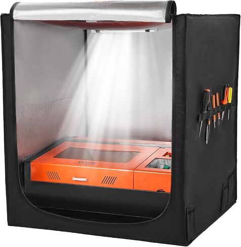 VEVOR Laser Engraver Enclosure, 3-in-1 Multifunctional 3D Printer Enclosure with LED Light & Exhaust Fan and Pipe Fully Enclosed Engraving Machine Cover Insulates Smoke, Noise in Saudi Arabia