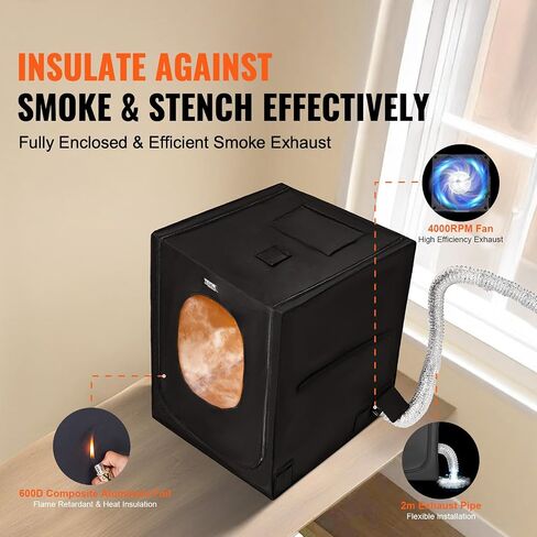 VEVOR Laser Engraver Enclosure, 3-in-1 Multifunctional 3D Printer Enclosure with LED Light & Exhaust Fan and Pipe Fully Enclosed Engraving Machine Cover Insulates Smoke, Noise in Saudi Arabia