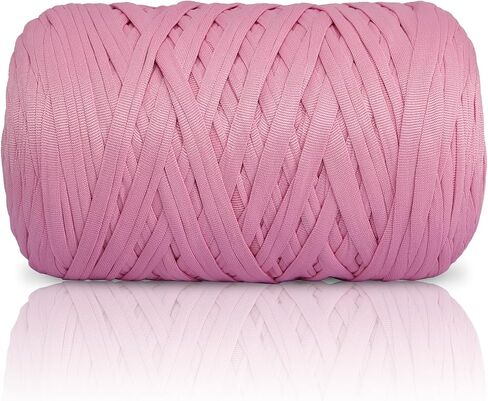 2 PCS 800g T-Shirt Yarn Elastic Fabric Crochet Cloth Yarn for DIY Knitting, 260 Yards Spaghetti Yarn Thick Knitting Yarn for Hand DIY Bag Basket Cushion Crocheting Projects,Home Decor（Beige） in Saudi Arabia