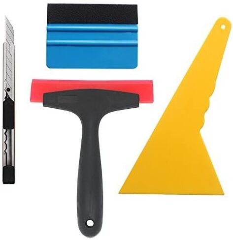 Gebildet Durable Black Felt Edge Squeegee 4 Inch for Car Vinyl Film Wrapping Decal Squeegee Window Tint Work, Professional Scratch Free Squeegee. Pack of 2 in Saudi Arabia
