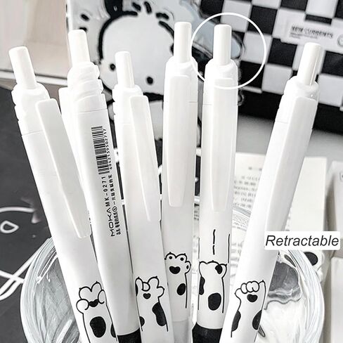 6 Pcs Gel Ink Pens Retractable Pens Cute Cat Pen 0.5mm Black Ink Pen Office School Supplies for Girls Boys Women Men (6Pcs Cat Paw) in Saudi Arabia