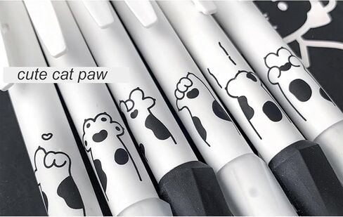 6 Pcs Gel Ink Pens Retractable Pens Cute Cat Pen 0.5mm Black Ink Pen Office School Supplies for Girls Boys Women Men (6Pcs Cat Paw) in Saudi Arabia