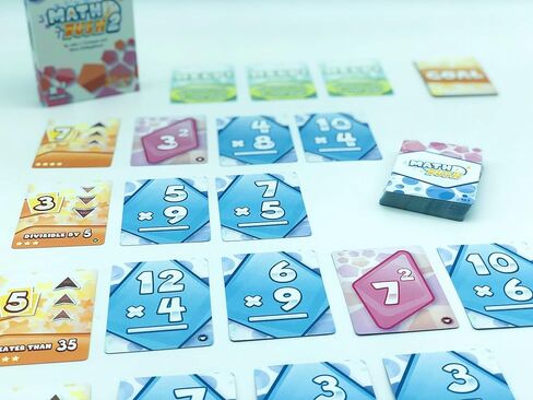Genius Games Math Rush 2: الضرب والأسس - لعبة بطاقات فلاش تعليمية للرياضيات تعتمد على الوقت للأطفال والطلاب والعائلات | لعبة STEM لإتقان مهارات الرياضيات العقلية in Saudi Arabia