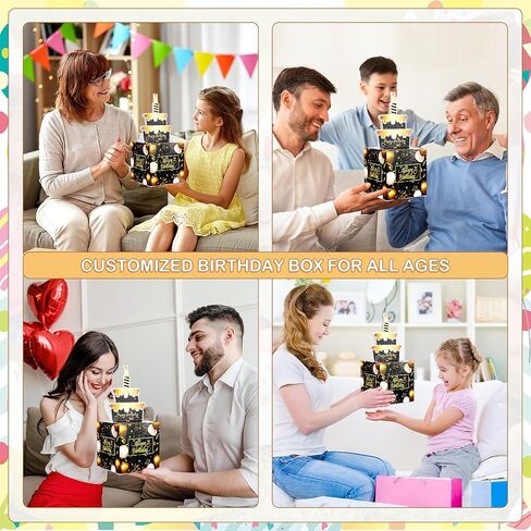 صندوق نقود عيد الميلاد من فاكولكس كهدية نقدية مع ملصقات DIY لأي عمر، صندوق سحب نقود عيد الميلاد للهدايا النقدية، صناديق هدايا نقود لمستلزمات زينة حفلات أعياد الميلاد النقدية (النوع 2) in Saudi Arabia