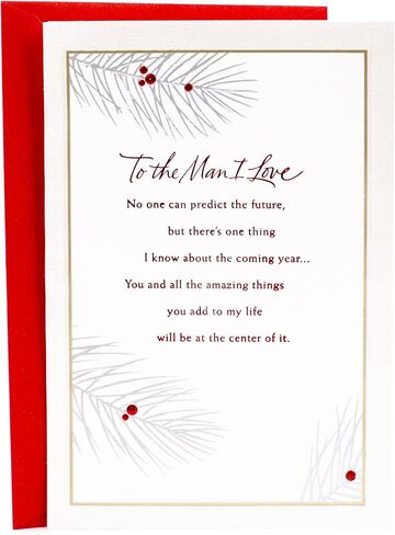 Hallmark Christmas Romantic Card for Husband or Boyfriend (Love of My Life Forever) (0599XXH2085) in Saudi Arabia