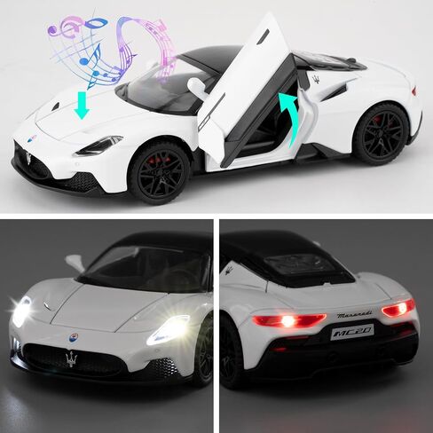 1/32 Maserati MC20 Alloy Model car, Model Toy with Pull Back Function, Toy car That Makes Sound and Bright Light, Model Toy for Collection, Gift for Kids (red) in Kuwait