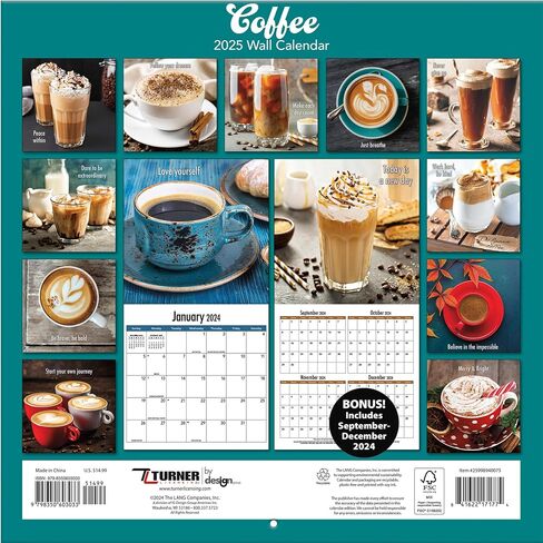TURNER PHOTOGRAPHIC Coffee 12x12 Photo Wall Calendar (25998940075) in Saudi Arabia