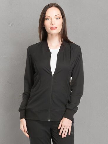 Dynamix Scrubs للنساء، سترات بسحاب أمامي مستوحاة من الألعاب الرياضية للنساء مع تمدد رباعي الاتجاهات وماص للرطوبة DK330 in Kuwait