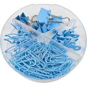 Pink Paper Clips, Binder Clips, and Rubber Bands Assortment (Pink)