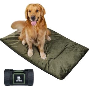 OneTigris Travel Dog Bed - Portable Waterproof Anti-Slip Dog Camping Bed, 3.6ft by 2.2ft Outdoor Indoor Mat Cushioned Plush Warm Puppy Mattresses