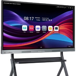 Smart Board, 55'' 4K UHD Electronic Whiteboard, 8-Core CPU, 8GB RAM and 128GB ROM Digital Whiteboard, Smart Board for Classroom and Business