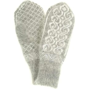 Tourmania Women's Winter Warm Mittens Knitted of Natural Wool