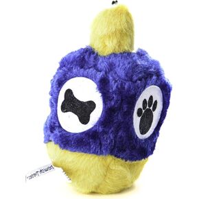 Chewish Treat 3 by 5.5-Inch Hannukah Dreidel Squeaker Plush Dog Toy, Medium, Multicolor