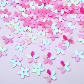 AB Color Flower Shape Sequins Glitter Paillettes with Hole for Sewing Craft Decorations-Shape Loose Cup Sequins for Embroidery/Knitting/Arts/Crafts/Embellishment/Party Decor/Sewing (Mixed Color)